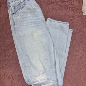 Light Blue Distressed Women's Jeans